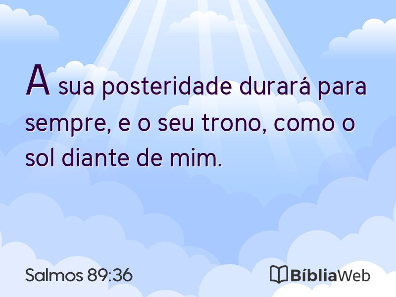 Salmos 89:36 em imagem para compartilhar