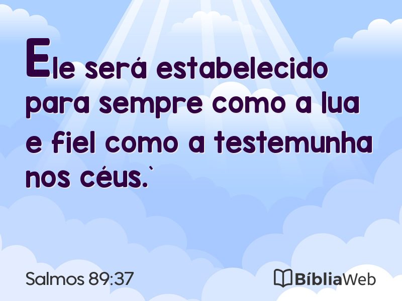 Salmos 89:37 em imagem para compartilhar