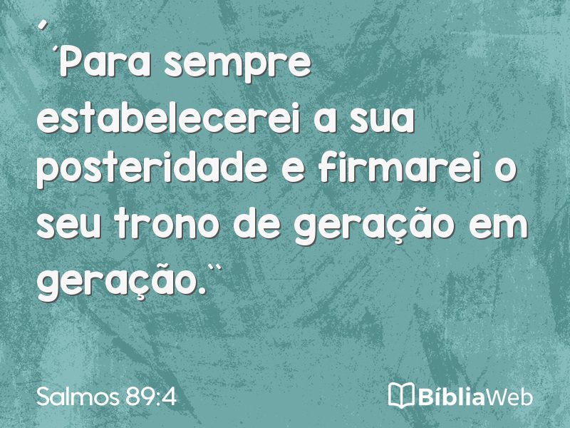Salmos 89:4 em imagem para compartilhar