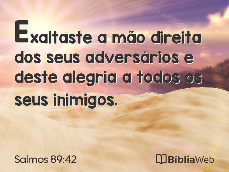 Salmos 89:42 em imagem para compartilhar