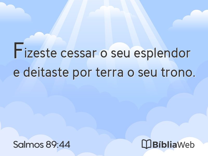 Salmos 89:44 em imagem para compartilhar