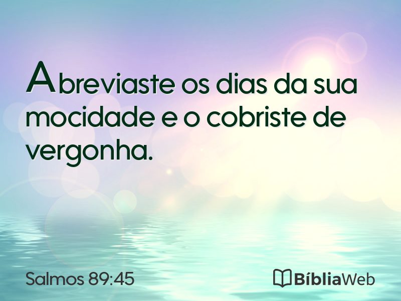 Salmos 89:45 em imagem para compartilhar