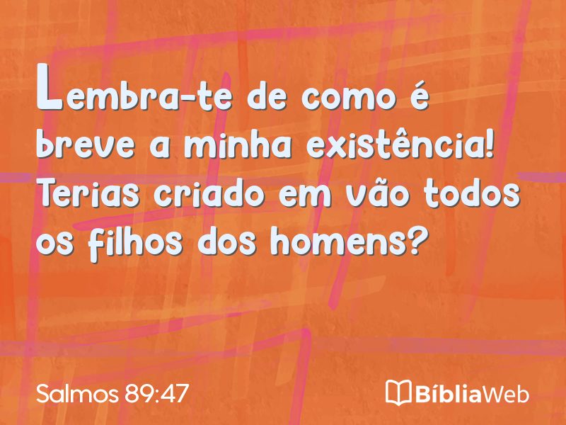 Salmos 89:47 em imagem para compartilhar