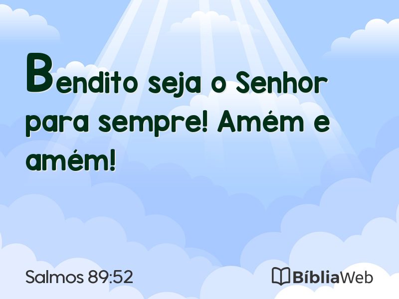 Salmos 89:52 em imagem para compartilhar