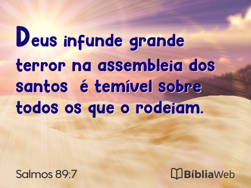 Salmos 89:7 em imagem para compartilhar