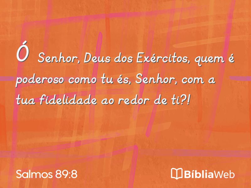 Salmos 89:8 em imagem para compartilhar