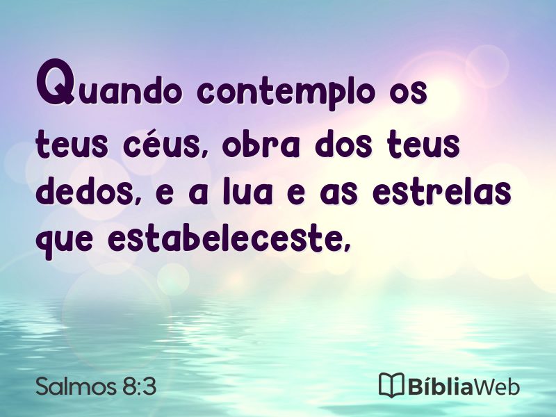 Salmos 8:3 em imagem para compartilhar