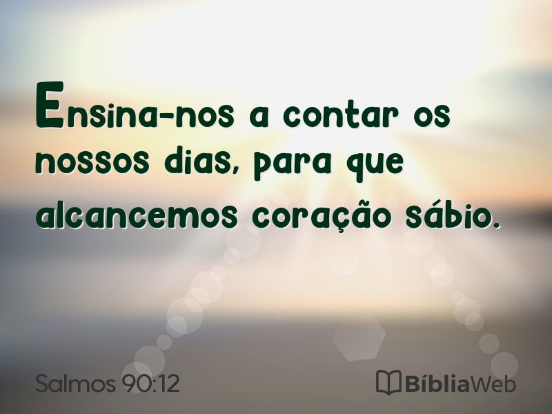 Salmos 90:12 em imagem para compartilhar