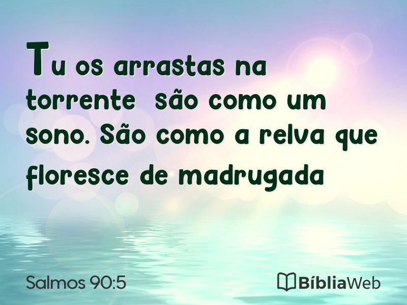 Salmos 90:5 em imagem para compartilhar