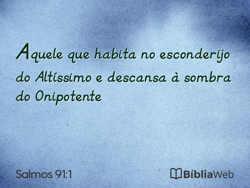 Salmos 91:1 em imagem para compartilhar