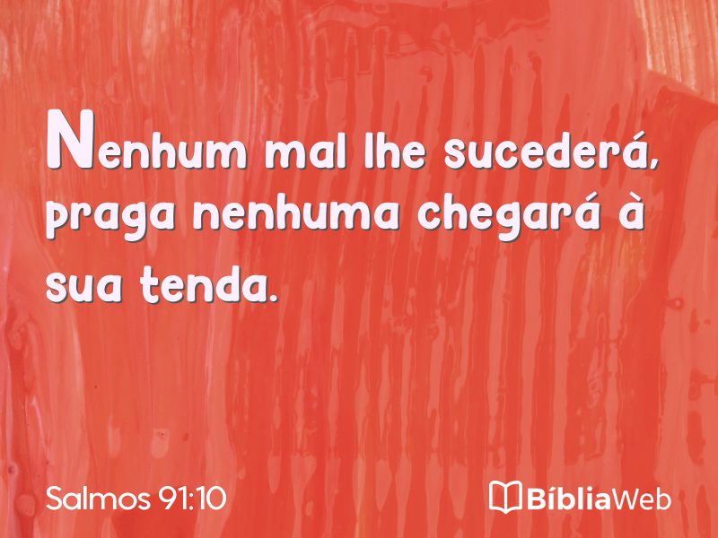Salmos 91:10 em imagem para compartilhar