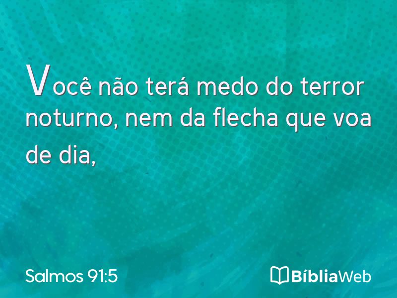 Salmos 91:5 em imagem para compartilhar