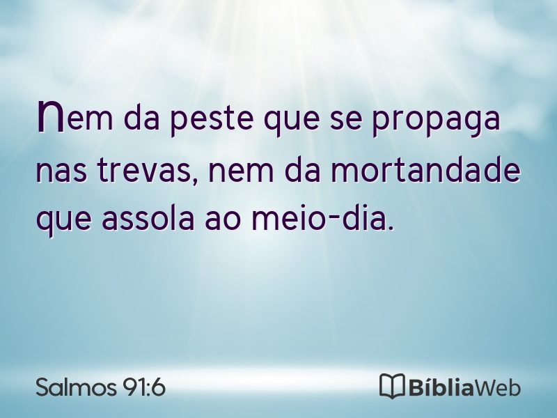 Salmos 91:6 em imagem para compartilhar