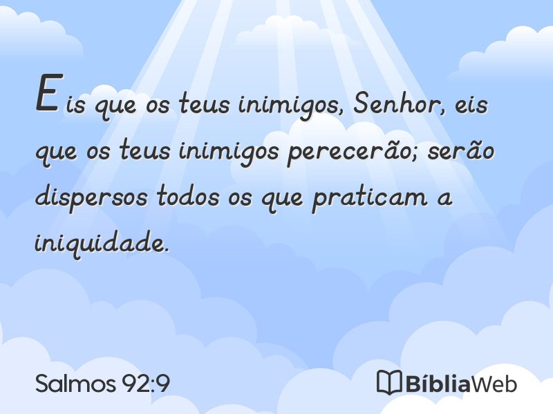 Salmos 92:9 em imagem para compartilhar