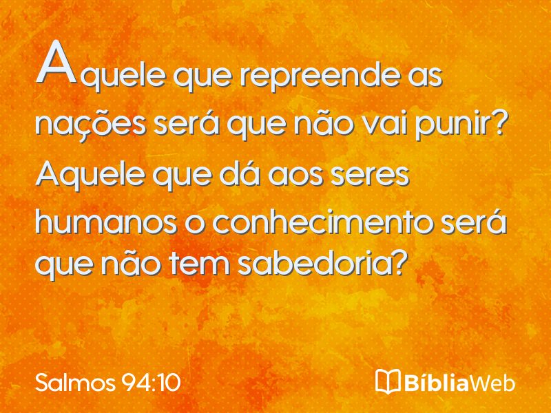 Salmos 94:10 em imagem para compartilhar