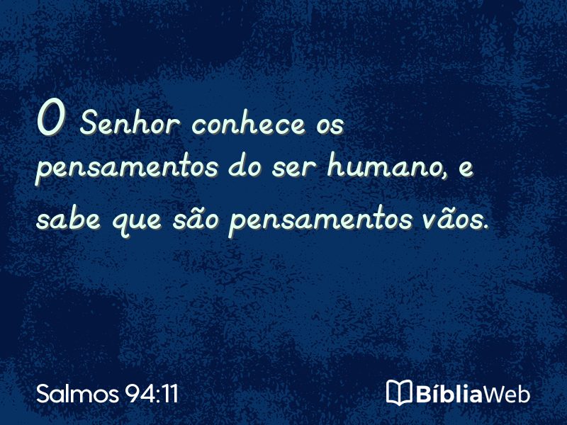 Salmos 94:11 em imagem para compartilhar