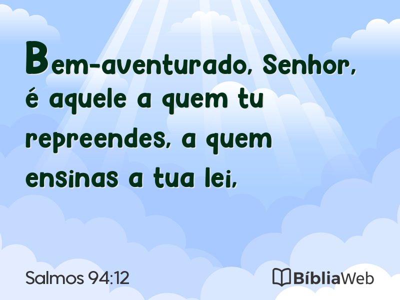 Salmos 94:12 em imagem para compartilhar