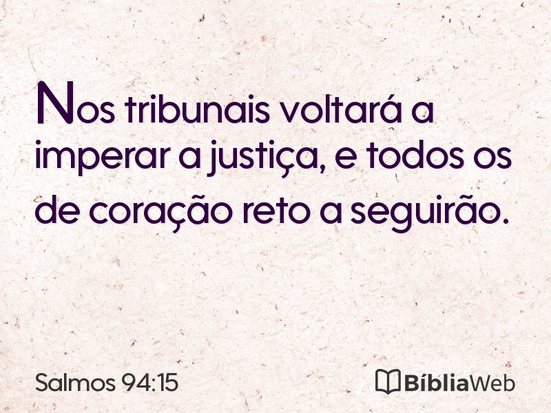 Salmos 94:15 em imagem para compartilhar