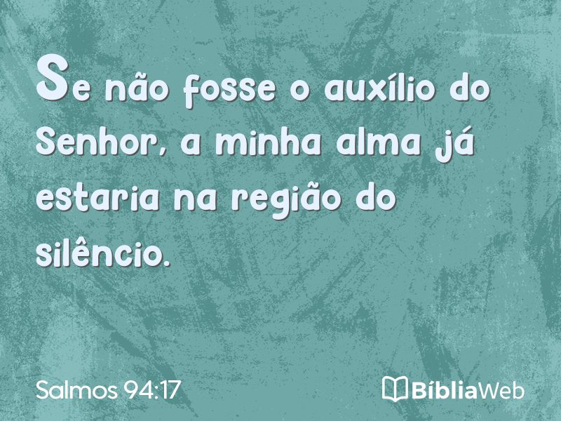 Salmos 94:17 em imagem para compartilhar