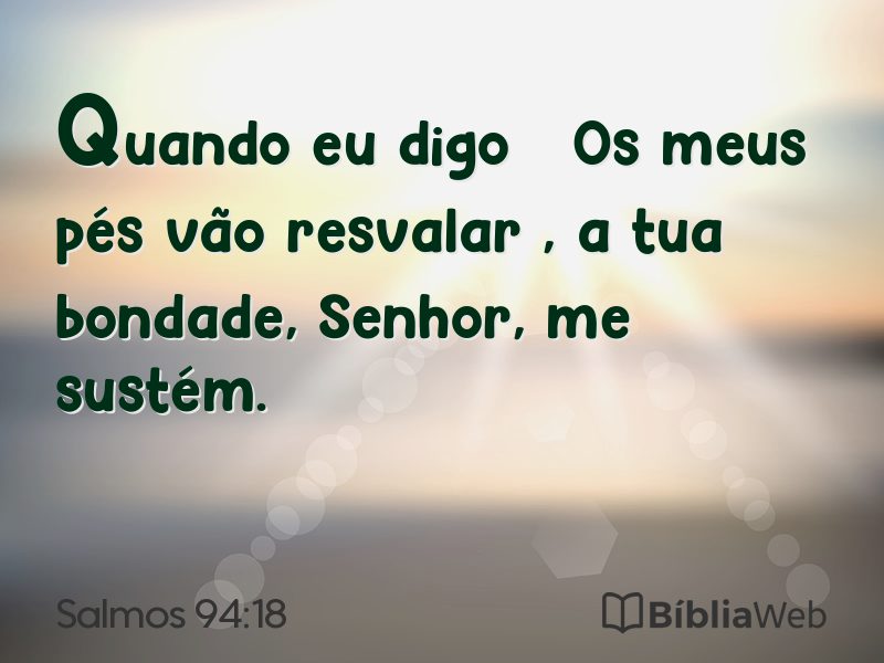 Salmos 94:18 em imagem para compartilhar