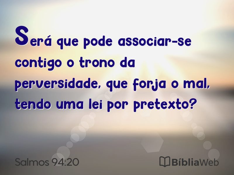 Salmos 94:20 em imagem para compartilhar