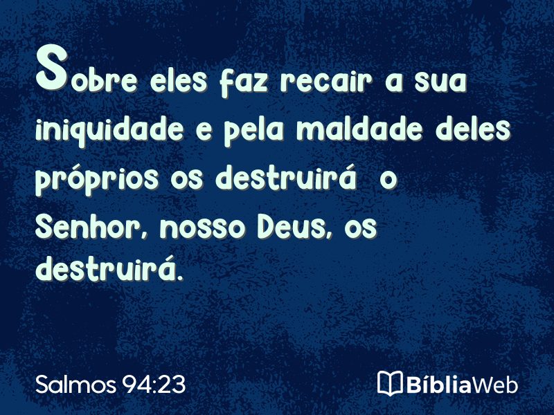 Salmos 94:23 em imagem para compartilhar