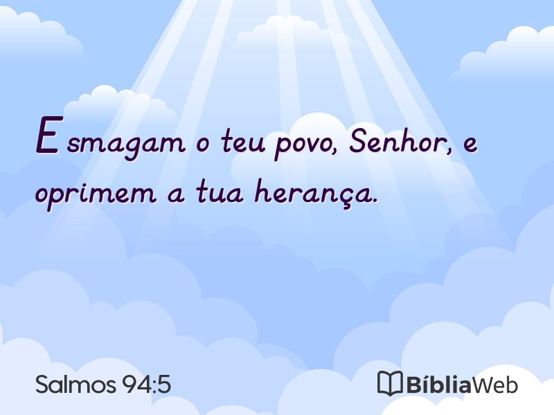 Salmos 94:5 em imagem para compartilhar