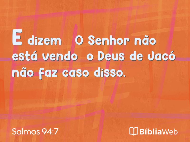 Salmos 94:7 em imagem para compartilhar