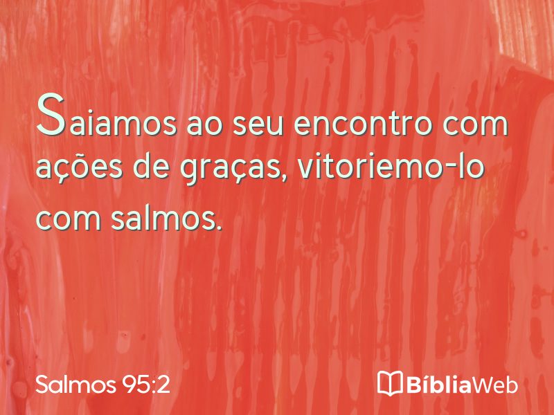 Salmos 95:2 em imagem para compartilhar