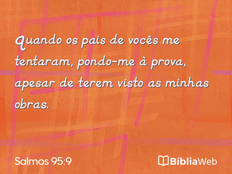 Salmos 95:9 em imagem para compartilhar