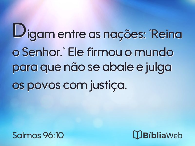 Salmos 96:10 em imagem para compartilhar