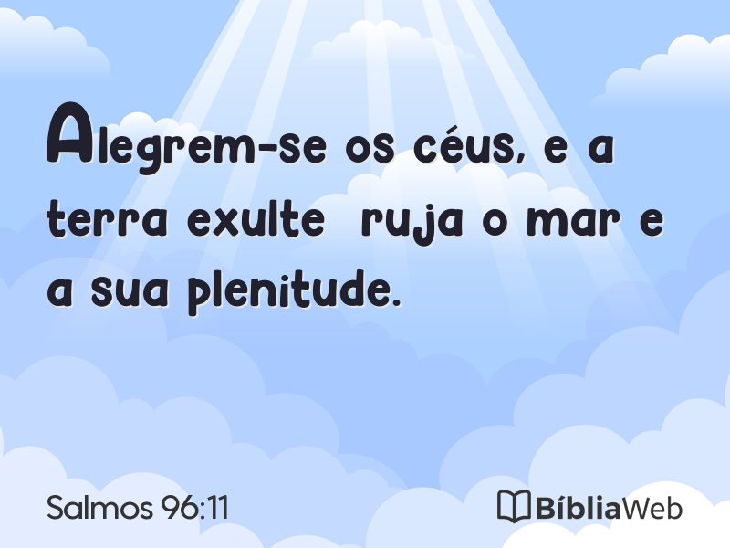 Salmos 96:11 em imagem para compartilhar