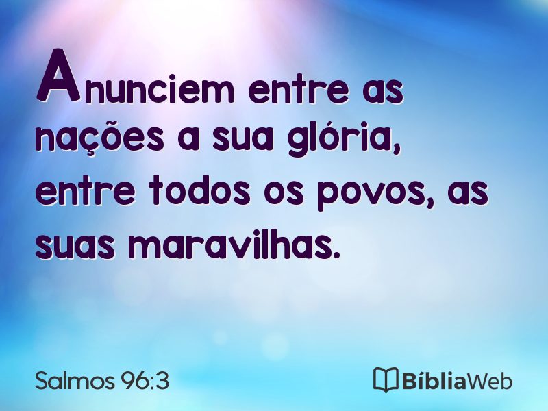 Salmos 96:3 em imagem para compartilhar