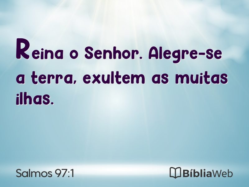 Salmos 97:1 em imagem para compartilhar