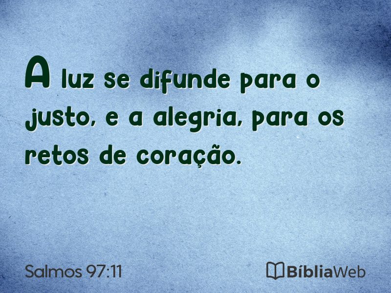 Salmos 97:11 em imagem para compartilhar