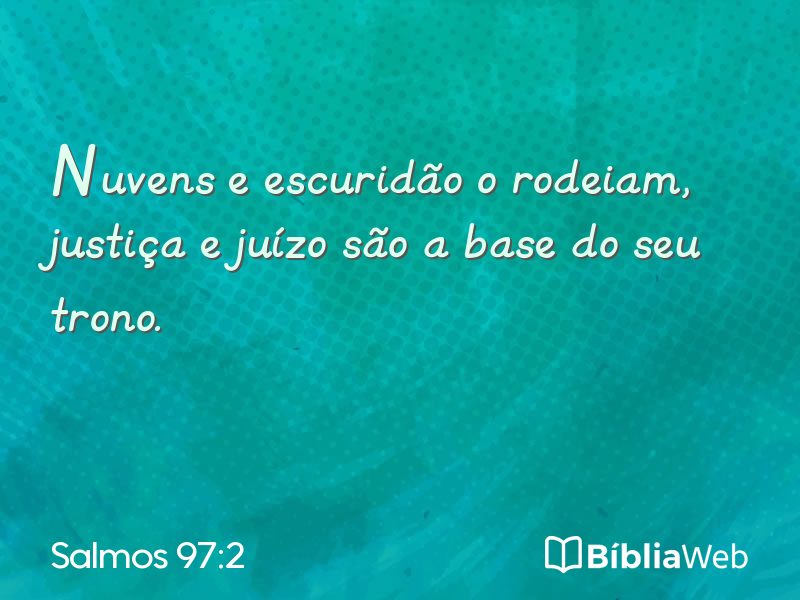 Salmos 97:2 em imagem para compartilhar