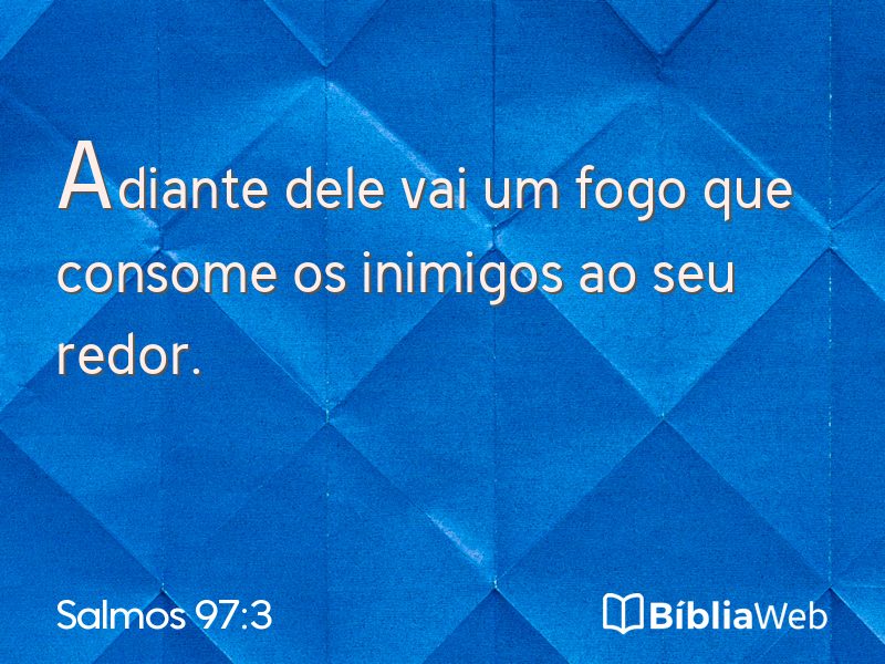 Salmos 97:3 em imagem para compartilhar