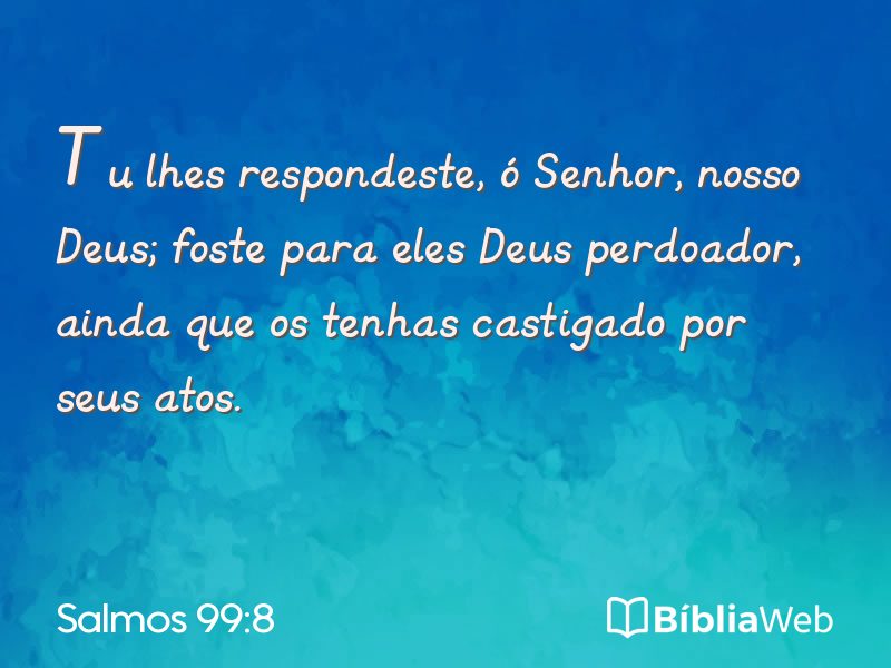 Salmos 99:8 em imagem para compartilhar