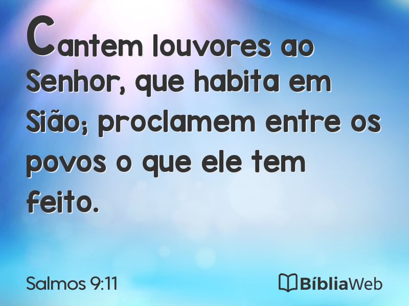 Salmos 9:11 em imagem para compartilhar