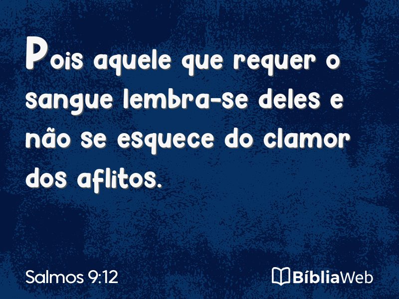 Salmos 9:12 em imagem para compartilhar