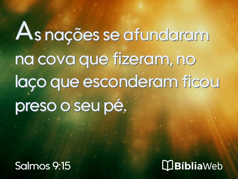Salmos 9:15 em imagem para compartilhar
