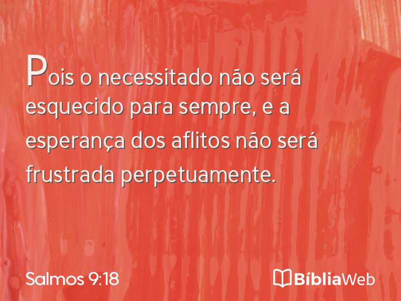 Salmos 9:18 em imagem para compartilhar