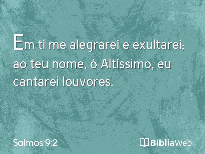 Salmos 9:2 em imagem para compartilhar