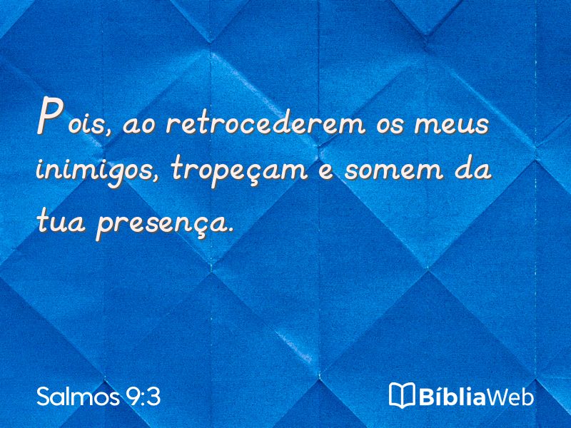 Salmos 9:3 em imagem para compartilhar