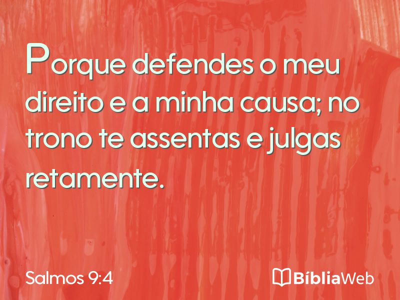 Salmos 9:4 em imagem para compartilhar