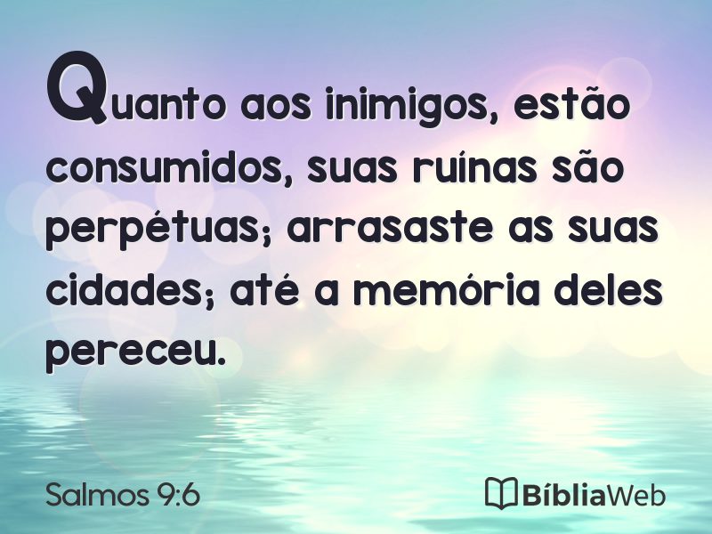 Salmos 9:6 em imagem para compartilhar