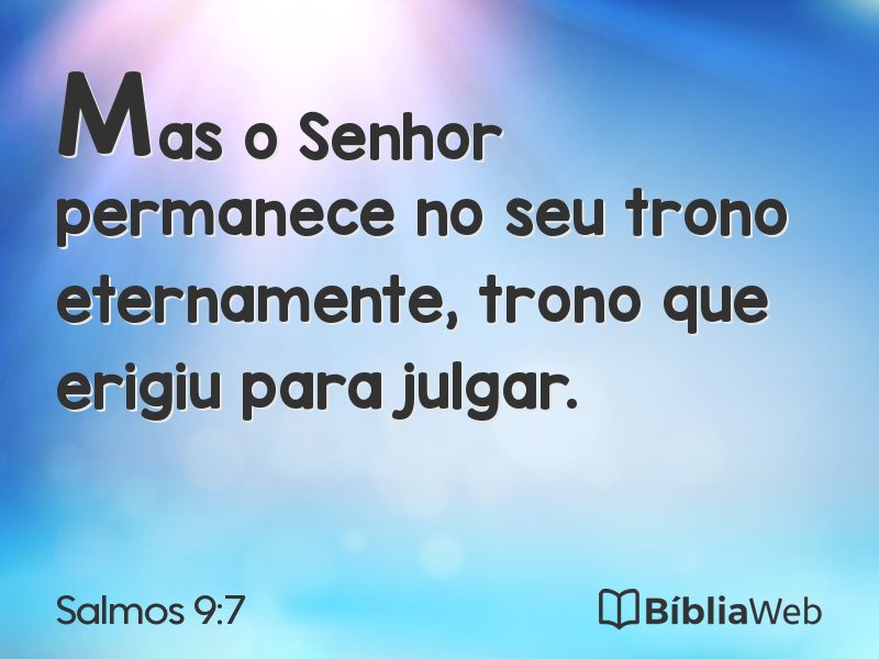 Salmos 9:7 em imagem para compartilhar