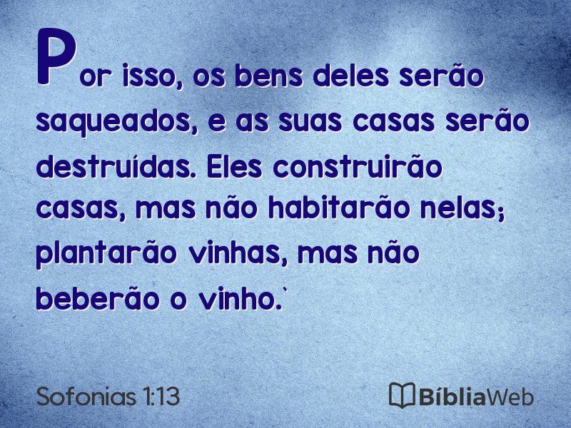 Sofonias 1:13 em imagem para compartilhar