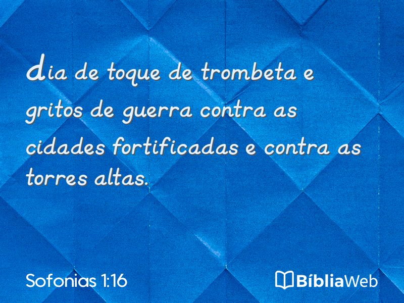 Sofonias 1:16 em imagem para compartilhar