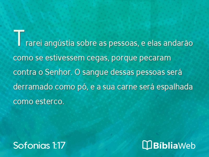 Sofonias 1:17 em imagem para compartilhar